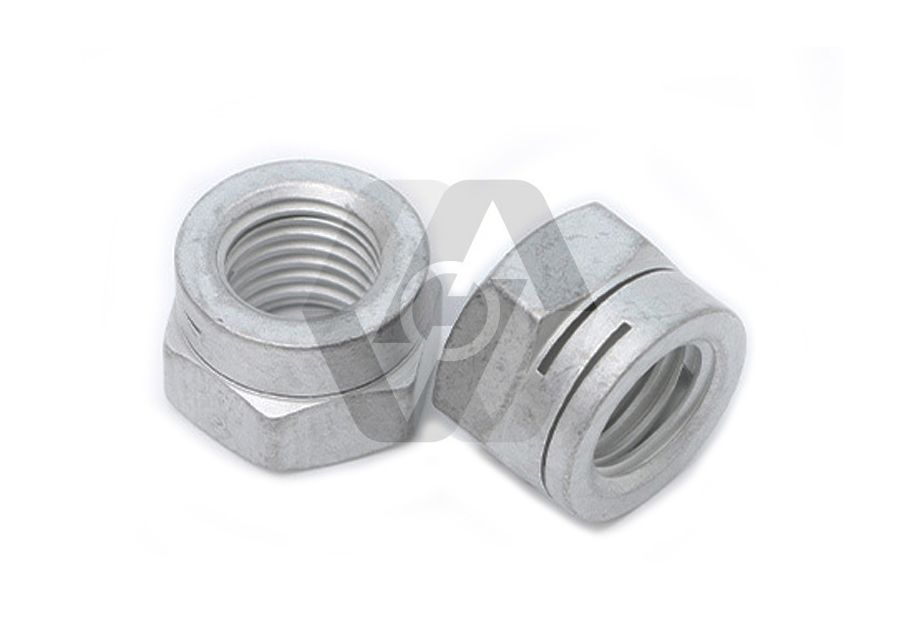 碳钢 不锈钢304 316 双割槽 单割槽防松螺母金属锁紧螺母