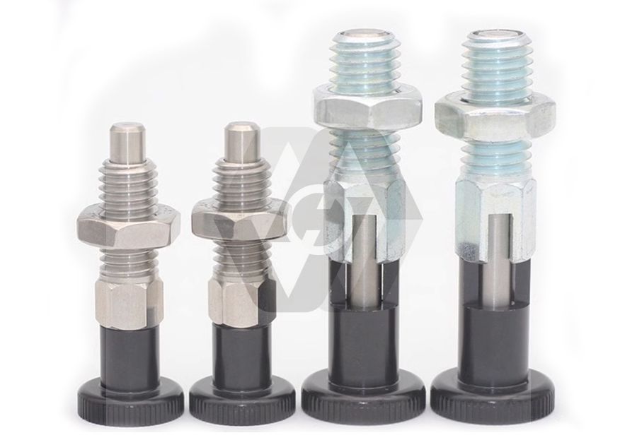 旋钮柱塞自锁型铝碳钢不锈钢拉环柱塞分度销粗牙弹簧插拔销定位销